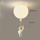 GobekUsa Astronaut Balloon Ceiling Lamp: Modern Minimalist LED Chandelier for Kids' Room