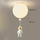 GobekUsa Astronaut Balloon Ceiling Lamp: Modern Minimalist LED Chandelier for Kids' Room