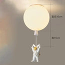 GobekUsa Astronaut Balloon Ceiling Lamp: Modern Minimalist LED Chandelier for Kids' Room