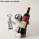 GobekUsa Astronaut Ceramic Wine Rack: Handmade Bar Accessories, Animal Sculpture Figurine