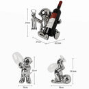 GobekUsa Astronaut Ceramic Wine Rack: Handmade Bar Accessories, Animal Sculpture Figurine