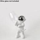 GobekUsa Astronaut Ceramic Wine Rack: Handmade Bar Accessories, Animal Sculpture Figurine