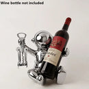 GobekUsa Astronaut Ceramic Wine Rack: Handmade Bar Accessories, Animal Sculpture Figurine