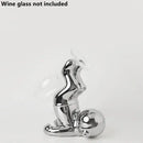 GobekUsa Astronaut Ceramic Wine Rack: Handmade Bar Accessories, Animal Sculpture Figurine
