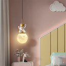 GobekUsa Astronaut Chandelier: Personalized Children's Room Decor Lighting for Warm Atmosphere