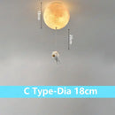 GobekUsa Astronaut Globe Ceiling Light for Kids Room - 18cm/20cm/25cm