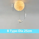GobekUsa Astronaut Globe Ceiling Light for Kids Room - 18cm/20cm/25cm