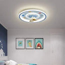 GobekUsa Astronaut LED Ceiling Light for Kids' Room - Blue Cartoon Theme
