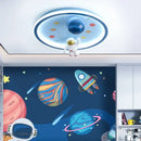 GobekUsa Astronaut LED Ceiling Lights: Nordic Style for Kids' Room, Study, Restaurant Decor