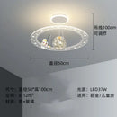 GobekUsa Astronaut LED Chandeliers: Remote-controlled Ceiling Pendant for Children's Room, Boy's Study, Nursery