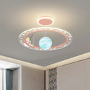 GobekUsa Astronaut LED Chandeliers: Remote-controlled Ceiling Pendant for Children's Room, Boy's Study, Nursery