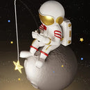 GobekUsa Astronaut LED Chandeliers: Remote-controlled Ceiling Pendant for Children's Room, Boy's Study, Nursery