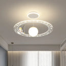 GobekUsa Astronaut LED Chandeliers: Remote-controlled Ceiling Pendant for Children's Room, Boy's Study, Nursery
