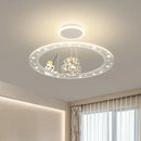 GobekUsa Astronaut LED Chandeliers: Remote-controlled Ceiling Pendant for Children's Room, Boy's Study, Nursery