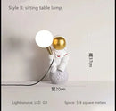 GobekUsa Astronaut LED Desk Lamp - Modern Resin Space Man Table Light
