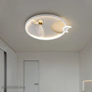 GobekUsa Astronaut Moon Acrylic Ceiling Lamp: Modern Lighting for Home, Office, and Cafe