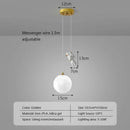 GobekUsa Astronaut Moon LED Pendant Light for Children's Room and Study