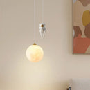 GobekUsa Astronaut Moon LED Pendant Light for Children's Room and Study