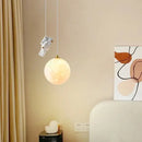 GobekUsa Astronaut Moon LED Pendant Light for Children's Room and Study