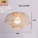 GobekUsa Bamboo Ceiling Chandelier for Home Garden Restaurant Bedroom Study Decoration Lamps