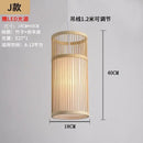 GobekUsa Bamboo Ceiling Chandelier for Home Garden Restaurant Bedroom Study Decoration Lamps