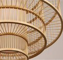 GobekUsa Bamboo Ceiling Chandelier for Home Garden Restaurant Bedroom Study Decoration Lamps
