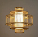 GobekUsa Bamboo Ceiling Chandelier for Home Garden Restaurant Bedroom Study Decoration Lamps