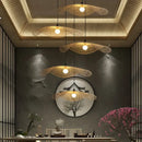 GobekUsa Bamboo Chandelier: Handwoven Rattan Pendant Light for Kitchen, Bar, & Restaurant - LED E27
