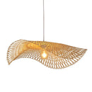 GobekUsa Bamboo Chandelier: Handwoven Rattan Pendant Light for Kitchen, Bar, & Restaurant - LED E27
