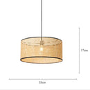 GobekUsa Bamboo Core Rattan Chandelier LED Suspension Lamp for Home Decor Lighting