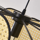 GobekUsa Bamboo Core Rattan Chandelier LED Suspension Lamp for Home Decor Lighting