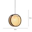 GobekUsa Bamboo Core Rattan Chandelier LED Suspension Lamp for Home Decor Lighting