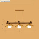 GobekUsa Bamboo Pendant Lighting: Conical Island Light with White Glass Shade