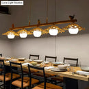 GobekUsa Bamboo Pendant Lighting: Conical Island Light with White Glass Shade