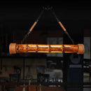 GobekUsa Bamboo Pole LED Suspension Light - Lodge Style Dining Room Island Lamp in Wood