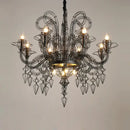 GobekUsa Baroque Black White Iron Designer LED Chandelier for Foyer