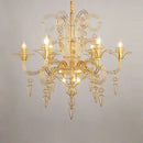 GobekUsa Baroque Iron Designer LED Chandelier Lighting - Hanging Lamps for Foyer