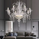 GobekUsa Baroque Iron Designer LED Chandelier Lighting - Hanging Lamps for Foyer