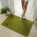 Plush gray quick drying absorbent bathroom mat by Decorbites