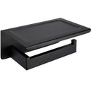 Modern matte black bathroom multi-function holder with shelf by Decorbites
