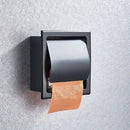 Modern matte black roll paper holder & towel rack bathroom storage by Decorbites