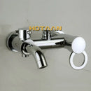 GobekUsa Bathroom Rainfall Shower Faucet Set with Hand Sprayer - Wall Mounted Chrome Copper