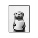 GobekUsa Bathroom Wall Art: Cute Animal Canvas Posters