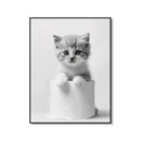 GobekUsa Bathroom Wall Art: Cute Animal Canvas Posters