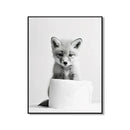 GobekUsa Bathroom Wall Art: Cute Animal Canvas Posters