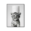 GobekUsa Bathroom Wall Art: Cute Animal Canvas Posters