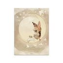 GobekUsa Beige Rabbit Girl Canvas Print for Kidsató Room