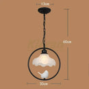 GobekUsa Birdcage LED Chandelier: Modern Resin Pendant Lights for Bedroom, Living Room, and Restaurant