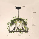 GobekUsa Birdcage LED Chandelier: Modern Resin Pendant Lights for Bedroom, Living Room, and Restaurant