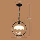 GobekUsa Birdcage LED Chandelier: Modern Resin Pendant Lights for Bedroom, Living Room, and Restaurant